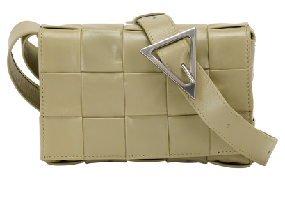 Small Cassette, &pound;750, Handbags, Green, Leather, Front view